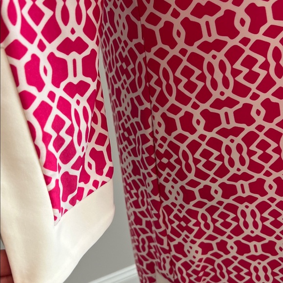 Jude Connally Holly Dress Pink white geometric tunic dress M Medium - Picture 9 of 16